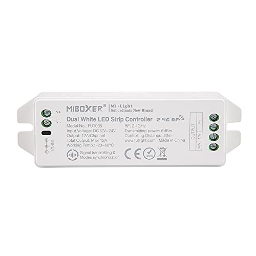 Miboxer Milight Controller 2.4G Funk LED Controller FUT035 CCT/TunableWhite 12-24V 2 Kanal für LED Produkte Miboxer Milight Controller 2.4G Funk LED Controller FUT035 CCT/TunableWhite 12-24V 2 Kanal für LED Produkte von Mi Light