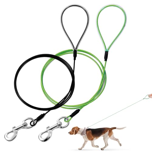 Mi Metty Kausichere Hundeleine, 6FT Bissfeste Hundeleine für große Hunde Bis zu 250lbs，Retrieverleine mit Bequemen Gepolsterten Griff von Mi Metty