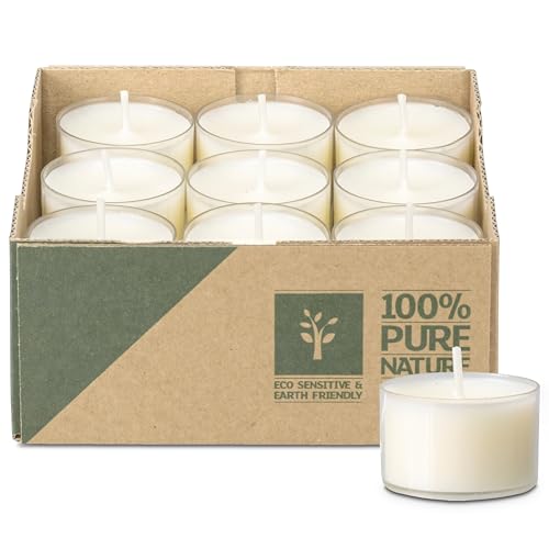 MiCasa SuCasa Teelichter - Nachhaltiges 18er Kerzen Set - 7h Brenndauer je - CO2-neutrale mini Kerzen - Veganes Teelicht (Rapswachs) - 100% recycelte Cups - Made in Germany - Plastikfreie Verpackung von MiCasa SuCasa