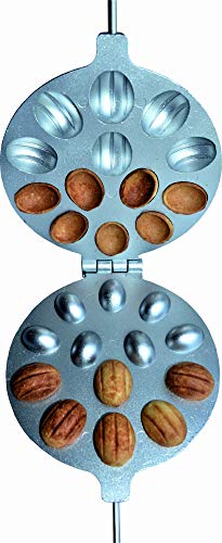 MiGiris Oreschki Waffeleisen Nussbäcker, Zaubernuss form Oreschniza, Backform für gefüllte Plätzchen von MiGiris