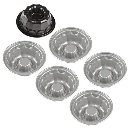 MiHerom Mini-Metall-Backformen, klein, geriffelt, zum Backen von Mini-Pizzas, Muffins, Torten, Kuchen (6 Stück) von MiHerom