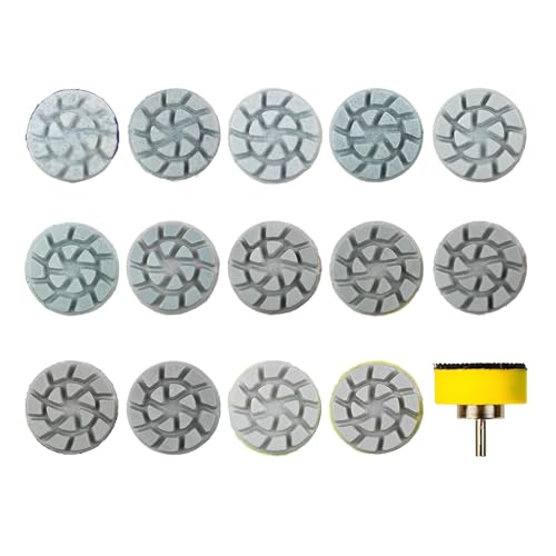MiJunHD 1 zoll 25 mm Mini Diamant Polierpad Set, 14Stk Verschiedene Körn 50#-10000# Sanding Discs Schleifscheibe & 1Stk 3mm Shank Hook Loop Backing Holder für Details Feines Schleifen von MiJunHD