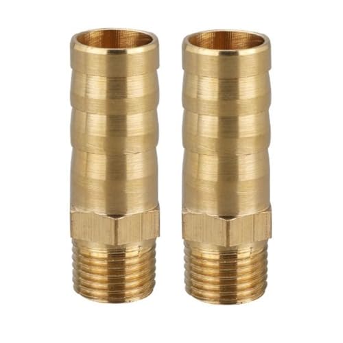 MiJunHD 2 STK. Messing Reduzierstück | 10mm Schlauch Barb Tail auf G1/8≈9.5mm BSP Außen Gewinde | Rohrgewinde Reduzierverbinder für Verbindung & Umwandlung Rohr von MiJunHD