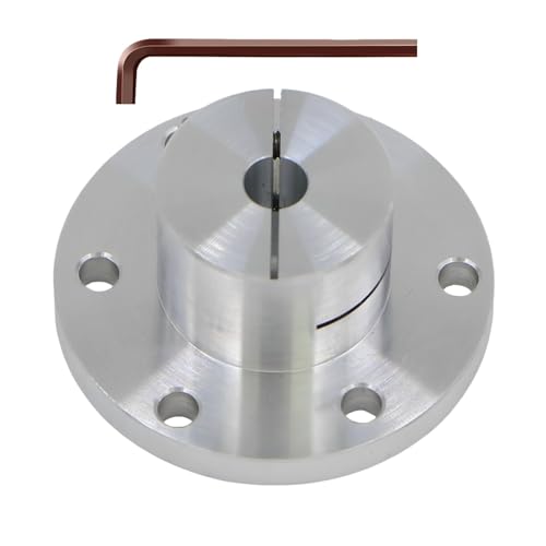 MiJunHD Aluminium Legierung Flansch Kupplung, 8 mm ID Klemmung Festen Typ Stecker Wellenkupplung für Verbinden Motor und Rad DIY Modell RC Teile (1Stück） von MiJunHD