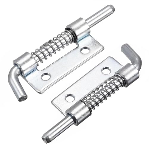 MiJunHD Federriegel 304 Edelstahl Flache Pin Feder Verriegelung, 2 Stk 52 mm Links Feder Spring Latch Schiebeverschluss, Möbel Schrank Tür Tor Feder Schloss von MiJunHD