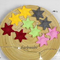 2Er Oder 5Er Set Gehäkelte Sterne Zum Aufhängen ~ Weihnachtsdekoration | Tannenbaumschmuck von MiMaKaefer