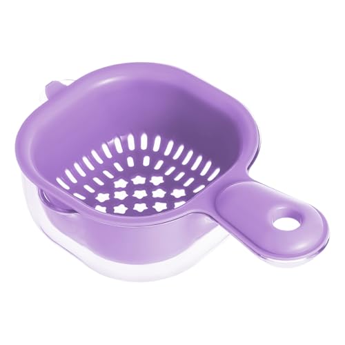 2-in-1 Obstsiebschale, Multifunktions Zweischichtiger Küchensieb Mini Beerenwaschmaschine mit Griff für Küche zum Abtropfen von Nudeln, Obst, Gemüse von MiOYOOW