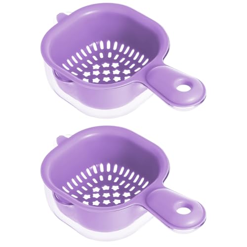 2-in-1 Obstsiebschale, Multifunktions Zweischichtiger Küchensieb Mini Beerenwaschmaschine mit Griff für Küche zum Abtropfen von Nudeln, Obst, Gemüse von MiOYOOW