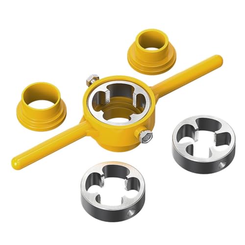 6 Stück Gewindeschneidset für Kunststoffrohre, Gewindebohrer und Schneideisensatz Rohrgewindeschneider Sanitärwerkzeugset mit 3 Schneideisen 6 Stück Gewindeschneidset für Kunststoffrohre, Gewindebohrer und Schneideisensatz Rohrgewindeschneider Sanitärwerkzeugset mit 3 Schneideisen von MiOYOOW
