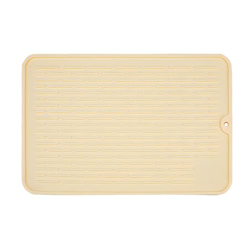 Abtropfmatte Silikon, 20x30 cm Rutschfestes Abtropfmatte Geschirr Hitzebeständiges Abtropfmatte Spüle für Küchentheke Kühlschrank Schubladeneinlage von MiOYOOW