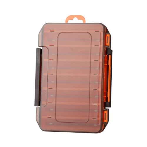 Angelgerätebox, Doppelseitige Fischköder Organizer, Kunststoff Angelköderbox Tackle Box für Haken, Blei, Senkblei, Zubehör von MiOYOOW