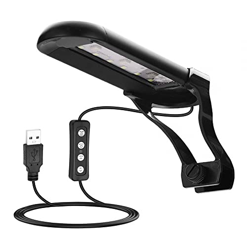 Aquarium Licht,Verstellbares Anklemmen Aquarium LED Lampe Natürliche Aquarium Gepflanzt Clip Lampe mit 14 Beleuchtungsmodi für Süßwasser Meerwasser Kleine Aquarien Pflanzentanks (5 V, 6 W) von MiOYOOW