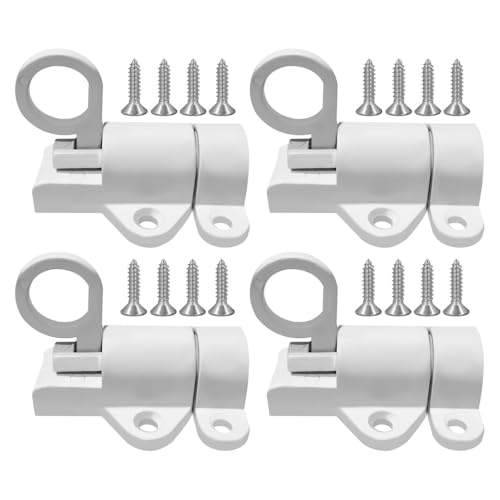 Automatische Türriegel, 2/4 Teilig Federverriegelung, Selbstschließende Riegel, Aluminium Schieberiegel mit Befestigungsschrauben für Tor, Fenster, Schrank, Zaun Automatische Türriegel, 2/4 Teilig Federverriegelung, Selbstschließende Riegel, Aluminium Schieberiegel mit Befestigungsschrauben für Tor, Fenster, Schrank, Zaun von MiOYOOW