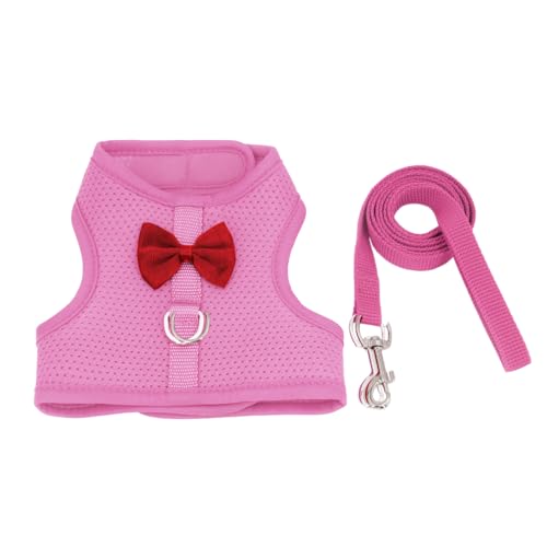 Hasenwesten Geschirr, Verstellbares Brustgeschirr für Kleine Haustiere, Kaninchen Geschirr und Leine Set, Laufweste, Geschirr für Kaninchen, Eichhörnchen, Häschen, Frettchen, Meerschweinchen von MiOYOOW