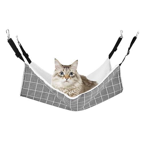 Haustier Hängematte, Kleintierbett Katzenhängematte mit verstellbaren Riemen für Katzen, kleine Hunde, Kaninchen von MiOYOOW