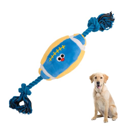 Hundespielzeug, Hunde Quietschspielzeug und Kauspielzeug, Lustiges Fußball-Knoten Spielzeug für Kleine, Mittelgroße und Große Hunde Hundespielzeug, Hunde Quietschspielzeug und Kauspielzeug, Lustiges Fußball-Knoten Spielzeug für Kleine, Mittelgroße und Große Hunde von MiOYOOW