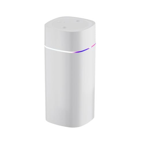 Kleiner Luftbefeuchter, 600 ml USB Humidifier mit 2 Sprühöffnungen, Tragbarer Leise Luftbefeuchter mit Umgebungslicht und Automatischer Abschaltung für Schlafzimmer Büro Kinderzimmer von MiOYOOW