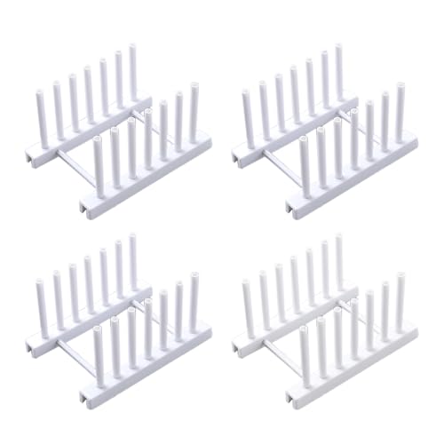 MiOYOOW 4 Stück Schneidebrett Organizer Set, Teller Aufbewahrungsregal Topfdeckel Organizer für Schrank und Arbeitsplatte von MiOYOOW