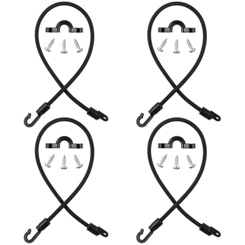 MiOYOOW Deck Mount Connector, Angelrute Strap Rod Hold Down Strap, Kajak Boot Angelrute Tamer Strap elastische Seil-Bungee-Rutenhalter für Boot, Kajak, Angeln von MiOYOOW