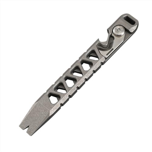 MiOYOOW EDC Stemmeisen, Multifunktionswerkzeug aus Titanlegierung mit Flaschenöffner/Schnellschneidefunktion für den Außenbereich MiOYOOW EDC Stemmeisen, Multifunktionswerkzeug aus Titanlegierung mit Flaschenöffner/Schnellschneidefunktion für den Außenbereich von MiOYOOW