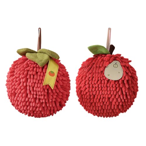 MiOYOOW Fuzzy Ball Handtuch, 2 Stück Hängender Waschlappenball, Schnelltrocknender Handtuchball aus Weichem Chenille mit Aufhängeschlaufen für Badezimmer und Küche Zubehör MiOYOOW Fuzzy Ball Handtuch, 2 Stück Hängender Waschlappenball, Schnelltrocknender Handtuchball aus Weichem Chenille mit Aufhängeschlaufen für Badezimmer und Küche Zubehör von MiOYOOW