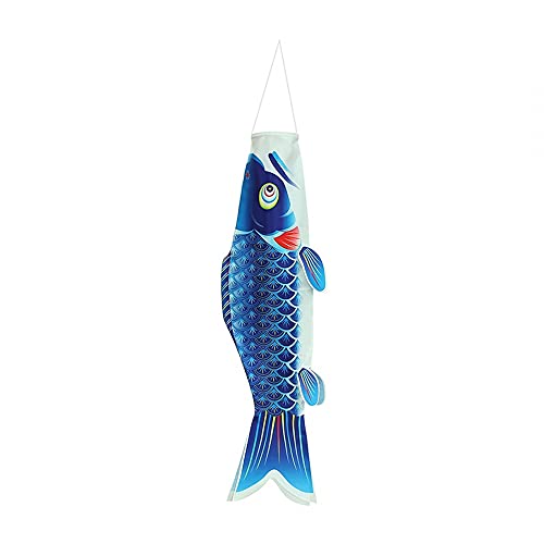 Karpfenfahne,Japanischer Stil Windsack Fisch 100 x 25 cm Fisch Flagge Hängende Dekoration für Innen- und Außenberiche von MiOYOOW
