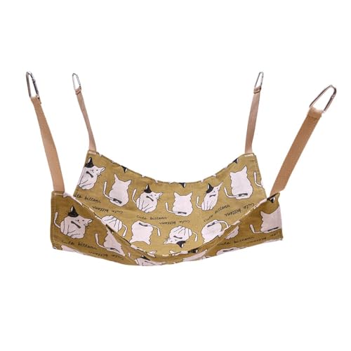 MiOYOOW Katzen Hängematte, Atmungsaktives Kleines Haustierbett Sommer-Hamster Hängebett mit 4 Haken, Pet Hammock Bed Haustier Bequemes Käfig Hängendes Bett für Katzen Kaninchen Hamster Chinchillas von MiOYOOW