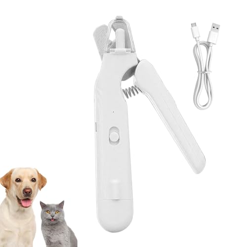 MiOYOOW Nagelschleifer für Haustiere, Wiederaufladbarer 2-in-1 Katzennagelschneider, Elektrischer Krallenschere mit LED-Doppellicht für die Krallenpflege MiOYOOW Nagelschleifer für Haustiere, Wiederaufladbarer 2-in-1 Katzennagelschneider, Elektrischer Krallenschere mit LED-Doppellicht für die Krallenpflege von MiOYOOW