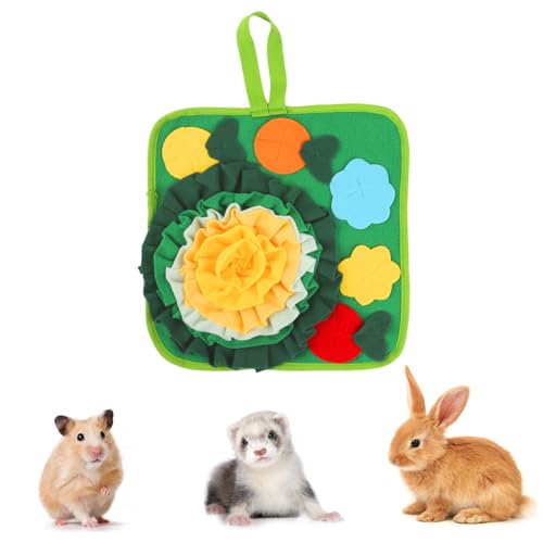 MiOYOOW Schnüffelteppich Kaninchen Schnüffelmatte Kleintiere, Training für Langsames Fressen, Kaninchen Futtermatte für Kätzchen, Welpen, Hamster, Kaninchen 35 X 35cm MiOYOOW Schnüffelteppich Kaninchen Schnüffelmatte Kleintiere, Training für Langsames Fressen, Kaninchen Futtermatte für Kätzchen, Welpen, Hamster, Kaninchen 35 X 35cm von MiOYOOW