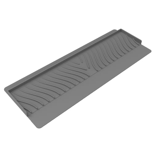 MiOYOOW Spüle Kantenschutz, Silikon Waschbecken Kantenschutz und Spritzschutz mit Drainage Design, Schwamm Organizer Halter für Die Arbeitsplatte in Küche und Bad von MiOYOOW