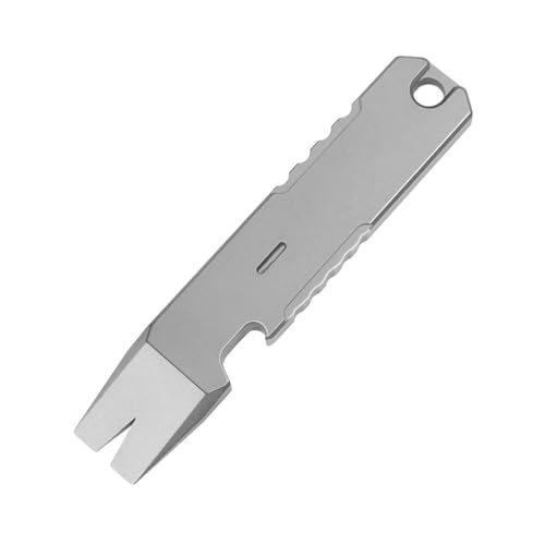 Mini Pry Bar, EDC Brechstange, Titan Taschen Brechstange mit Aufhängeloch und Flaschenöffner für Outdoor Camping Dschungel Abenteuer Jagd von MiOYOOW