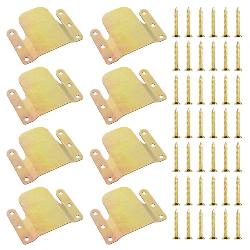 Sofagarnitur Verbindungsstücke, 8 Stück Sofa Verbindungshalterung, Robuste Couch Verbindungsklammern mit Schrauben, Verdeckte Standard Sofa Clips für Möbel Couch Liegesessel von MiOYOOW