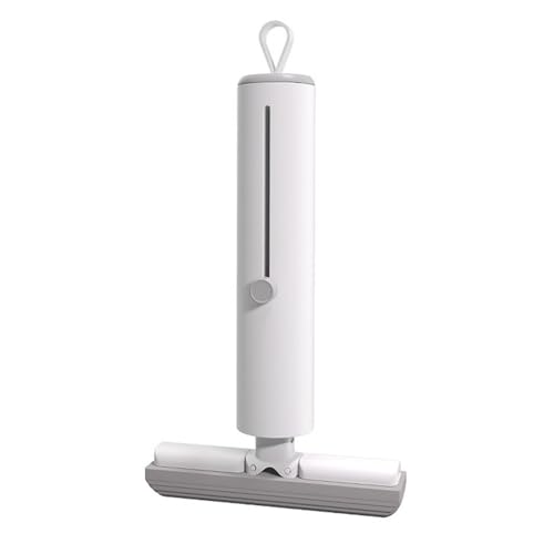 Tragbarer Mini Mopp, Drehbarer Selbstquetschender Mop für Kleine Räume, Schwamm Starker Saugfähiger Mini Reinigungsmop für Desktop Boden Fensterbank Wand Herd Küche Badezimmer von MiOYOOW