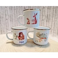 Emaille Tasse Für Kinder, Personalisierte Kindertasse, Emailletasse Personalisiert, Mit Tieren Und Name, Weihnachten Emaille Tasse Für Kinder, Personalisierte Kindertasse, Emailletasse Personalisiert, Mit Tieren Und Name, Weihnachten von MiSimade
