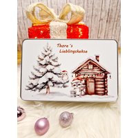 Personalisierte Weihnachtskeksdose, Keksdose, Blechdose, Weihnachtsdose, Weihnachtsblechdose, Weihnachtsdose Blech, Personalisierbare Dose von MiSimade