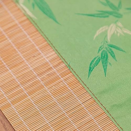 MiXia Tischläufer Grüner Bambusblatt-dekor-tischläufer, Natürliche Handgewebte Tischläufer-Matte, Japanischer Stil(Size:30×180cm) von MiXia