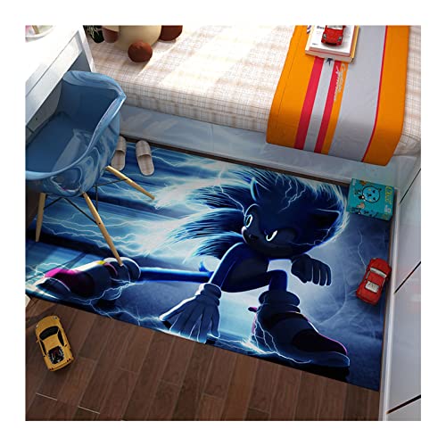Cartoon Area Teppiche Teppichboden Matte Kinder Schlafzimmer Fußmatte rutschfeste Matte Wohnzimmer Sonic The Hedgehog Teppiche Wohnkultur (Color : 5, Size : 50 * 80cm) von MiZuh