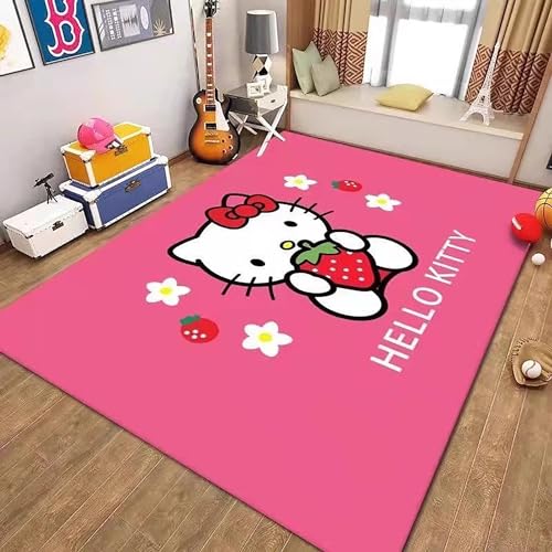 MiZuh 3D-Anime Teppich,Kinder Schlafzimmer Bereich Teppiche,Wohnzimmer Outdoor rutschfeste Cartoon Anime Geschenk Mann Frau,Kinderteppich-Spielmatte, Küche Badezimmer Teppich von MiZuh