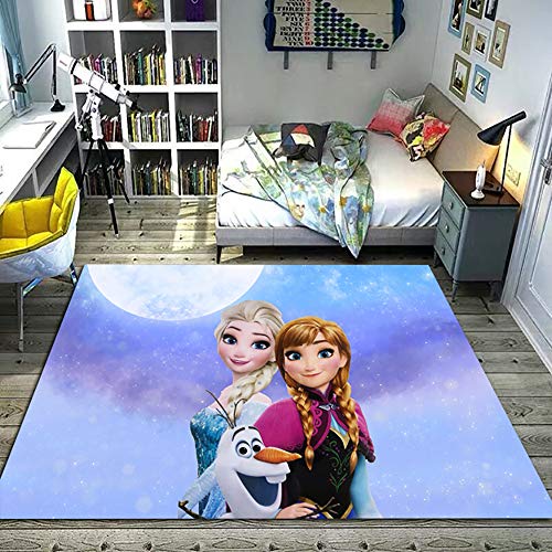 MiZuh Frozen Teppich Prinzessin Aisha Kinder Nachtteppiche Kinderzimmer Kinder Bodenmatte, rutschfeste Pad Home Decor Indoor Badezimmer Teppich von MiZuh