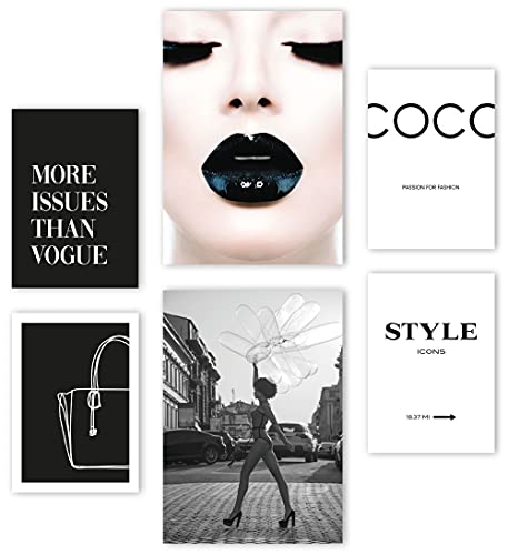 Mia Félice Premium Poster Set » Style Icons « 2x A3 | 4x A4 - Moderne Bilder für das Wohnzimmer und Schlafzimmer - Wandbilder ohne Rahmen - Flur Deko - Dekoration von Mia Félice