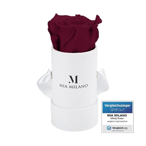 Mia Milano Infinity Rose für Sie (3 Jahre haltbar) Geschenk Rosenbox mit echter Rose I Konservierte Flowerbox - Handmade in Germany von Mia Milano