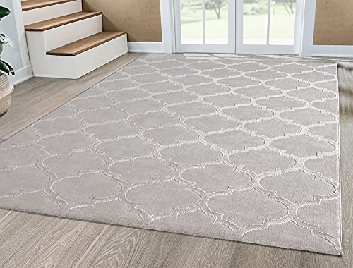 Mia´s Teppiche Anna Wohnzimmer Teppich, Kurzflor, 200x290 cm, Beige von Mias Teppiche