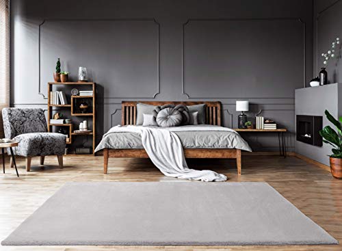 Bella Wohnzimmer Teppich, 100% Polyester, Grau, 200x280 cm von Mias Teppiche