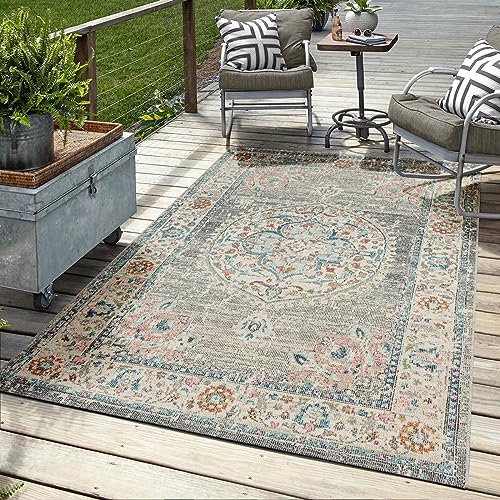 Mia's Teppiche Bliss robuster Outdoor Teppich, modernes Design, Wetterfest & UV-beständig, für Balkon, Terrasse und Wintergarten Aber auch für Küche oder Esszimmer geeignet in Grau, 200 x 290 cm Mia's Teppiche Bliss robuster Outdoor Teppich, modernes Design, Wetterfest & UV-beständig, für Balkon, Terrasse und Wintergarten Aber auch für Küche oder Esszimmer geeignet in Grau, 200 x 290 cm von Mias Teppiche