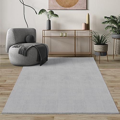 Paco Home Mias Teppiche Comfort Moderner Flauschiger Kurzflor Teppich, Anti-Rutsch Unterseite, Waschbar bis 30 Grad, Super Soft, Felloptik, Blush, 60 x 110 cm von Mias Teppiche