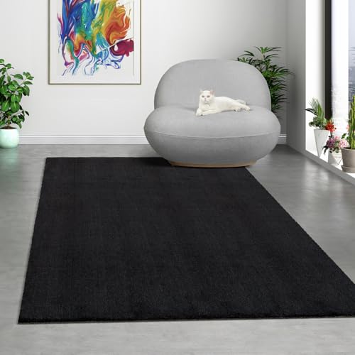 Paco Home Mias Teppiche Comfort Moderner Flauschiger Kurzflor Teppich, Anti-Rutsch Unterseite, Waschbar bis 30 Grad, Super Soft, Felloptik, Forest, 80 x 150 cm von Mias Teppiche