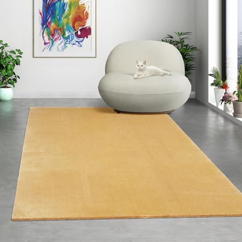 Paco Home Mias Teppiche Comfort Moderner Flauschiger Kurzflor Teppich, Anti-Rutsch Unterseite, Waschbar bis 30 Grad, Super Soft, Felloptik, Blush, 200 x 280 cm von Mias Teppiche