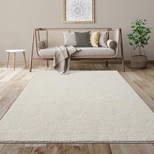 Mia´s Teppiche Giant Moderner Flauschiger Dichter Kurzflor Wohnzimmer Teppich, Supersoft Feeling, Melange Effekt, Eleganter Glanz von Mia´s Teppiche