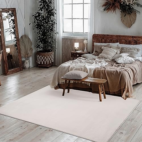 Mia's Teppiche Nova kuschelig Warmer Fellteppich, weich und elegant, waschbar und Fußbodenheizung geeignet, Öko-Tex Zertifiziert von Mias Teppiche