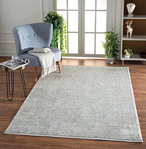 Mia´s Teppiche Teppiche Sophia Wohnzimmer Grau/Beige 80x300 cm Kurzflor 24057 957-Beige von Mias Teppiche